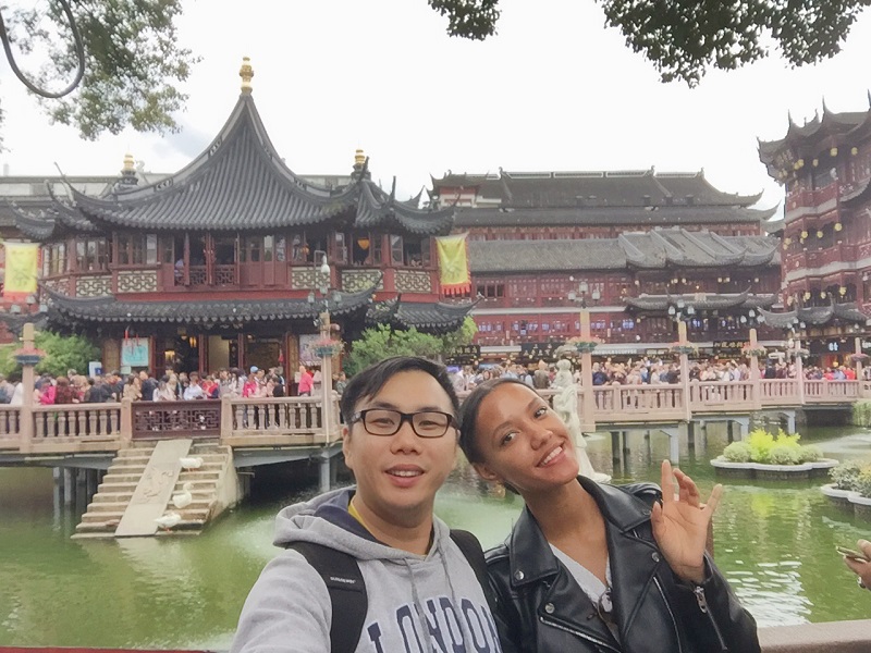 Being shown around YuYuan Gardens during the orientation