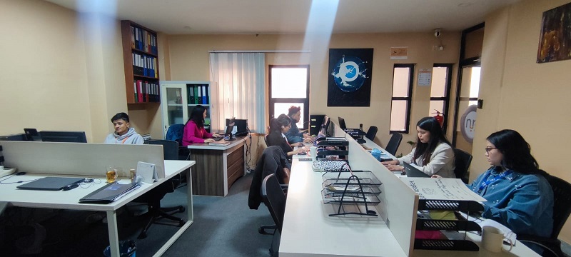 An office in Kathmandu, Nepal, where Business interns in Nepal do their work
