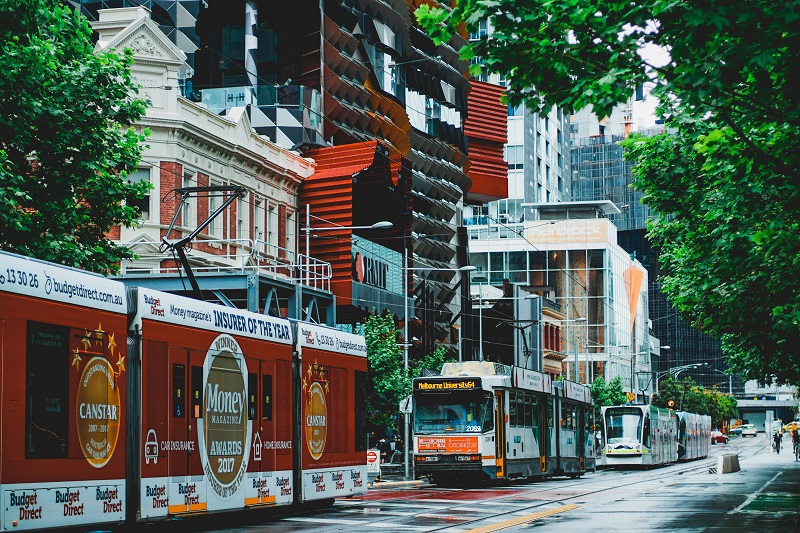 The tram in Melbourne where Lottie is doing her Events placement in Australia, arranged by Placement Year International