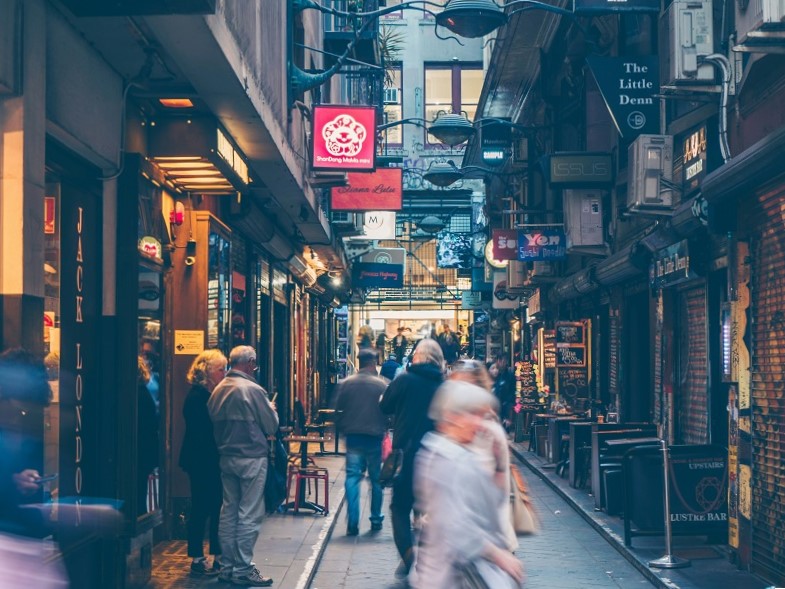 Photo of a street in Melbourne where Lottie is doing her Events placement in Australia, arranged by Placement Year International