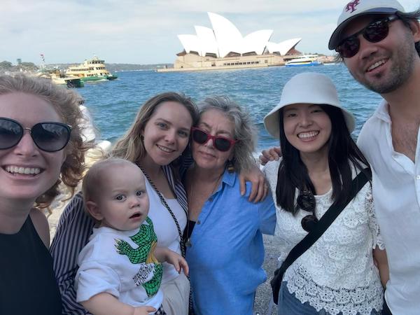 Student with her homestay family in Sydney